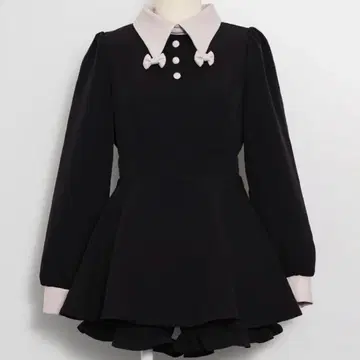 리본 칼라 긴팔 셋업 pium  피움