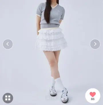 eimy istoire 티어드 미니 스커트 white