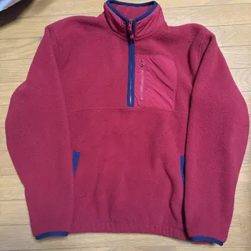 GAP 빨간색 하프 지퍼 플리스 자켓