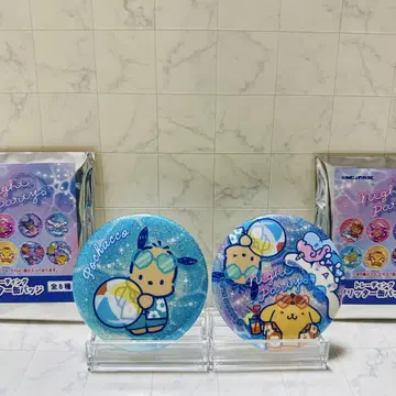 산리오 트레이딩 글리터 캔 배지 2개 세트