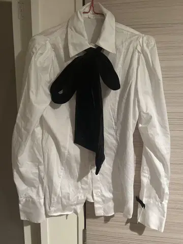 ZARA ZW Collection 벨벳 리본 포함 셔츠 상의