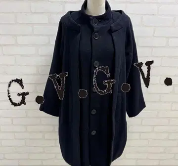 새상품급 G.V.G.V. 블랙 울 알파카 코트 일본제
