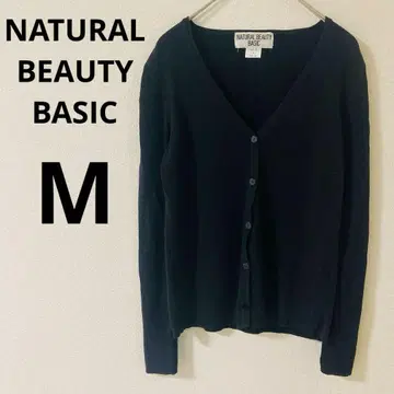 NATURAL BEAUTY BASIC 긴팔 가디건 M 면 100 신축