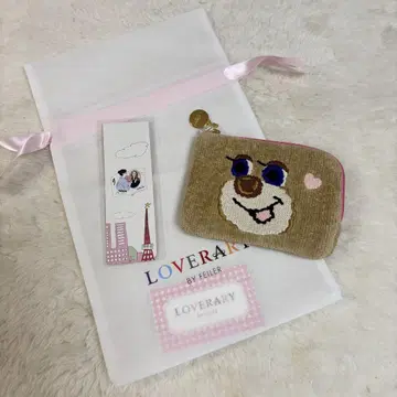 택 포함 새상품 러브러리 페이러 도업 테디걸 L자 파우치
