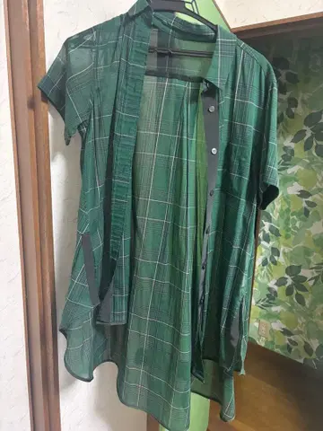Sacai 사카이 22-05989 글렌체크 믹스 셔츠