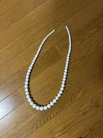 쇼와 레트로 앤티크 빈티지 액세서리 목걸이 화이트