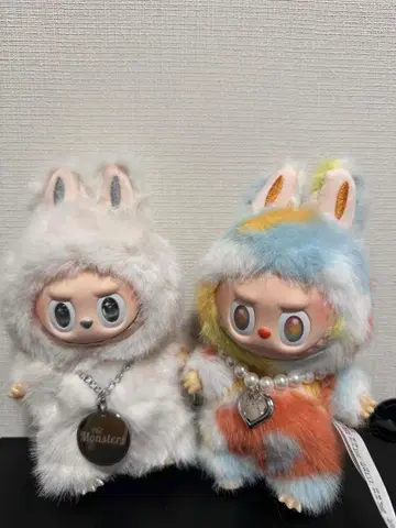 labubu zimomo 봉제 인형 토끼 귀 컬러풀