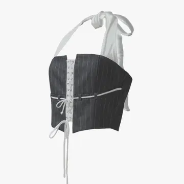 theredthread S 레이스업 홀터넥 탑