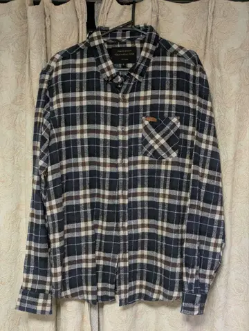 SKILL CASUAL WEAR 체크 무늬 긴팔 셔츠 XL