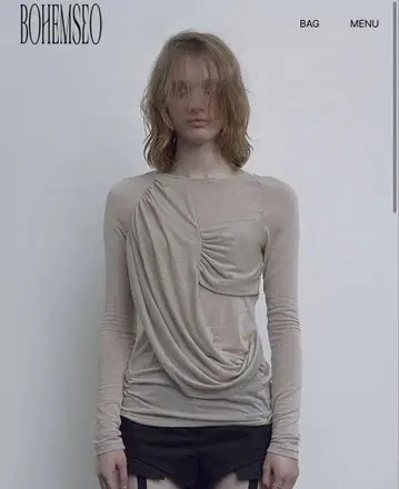 bohemseo SOFT DRAPING T, BEIGE