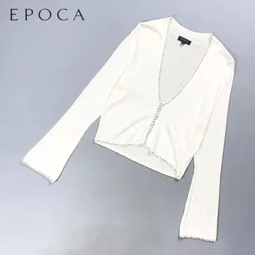 EPOCA 비쥬 자수 가디건 아이보리 사이즈 40*GD179