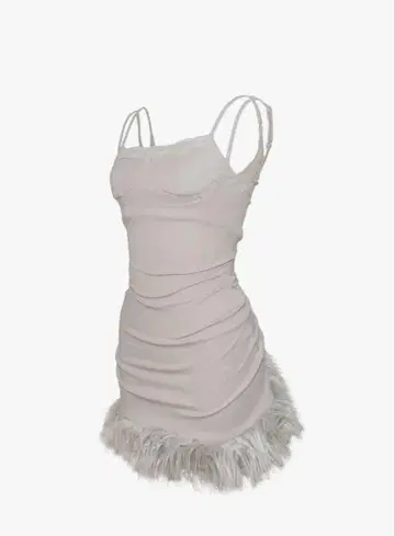 theredthread S layered fluff dress mini
