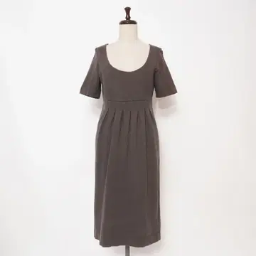 제임스 퍼스 깊은 U넥 원피스 차콜 그레이 사이즈 2*GD863