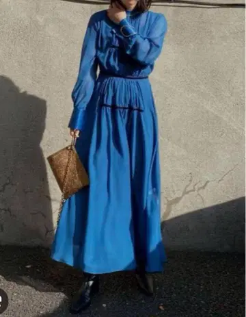AMERI CHIFFON GATHER DRESS