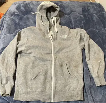 The North Face 그레이 후드티 풀 집업