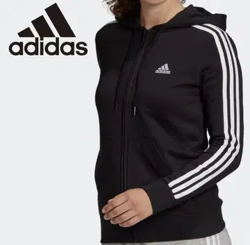 새상품 아디다스 맨투맨 후드티 3스트라이프 28851 블랙 컬러 M