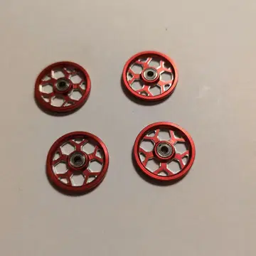 레드 메쉬 디자인 롤러 19mm 4개 세트