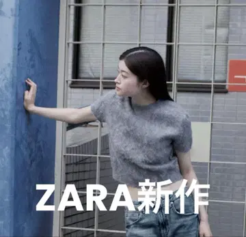 ZARA 신상/니트 스웨터/반팔/숏 슬리브 니트 스웨터
