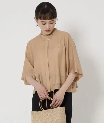 그린 라벨 릴랙싱 시어 밴드 카라 숏 슬리브 셔츠