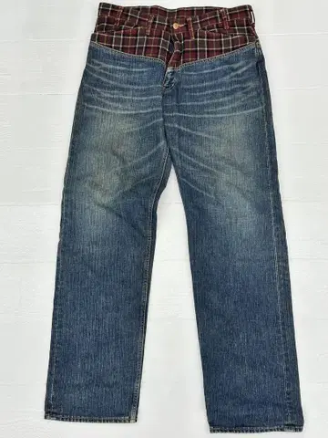 Swegger 32/34 체크 무늬 허리 밴딩