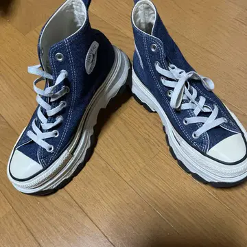 컨버스 데님 통굽 하이컷 스니커즈