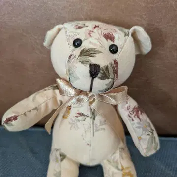 LAURA ASHLEY 꽃무늬 테디베어 약 13cm