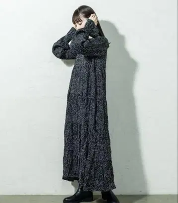 mystic 도트 롱 원피스