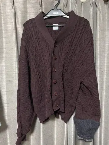 mr.gentleman cardigan burgundy 19aw