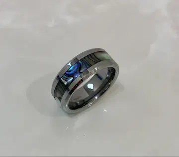 쉘 반지 텅스텐 8mm 폭 19호