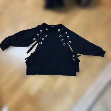 리미푸 블랙 레이스업 트레이닝복