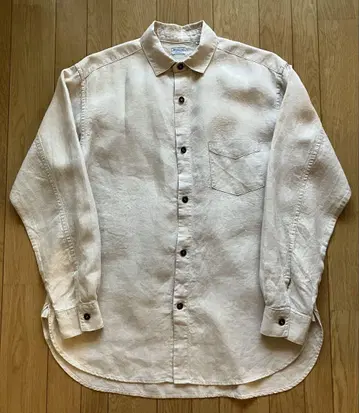 WORKERS 워커즈 린넨 긴팔 셔츠 S 천연색 프렌치 vintage