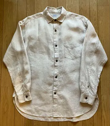 WORKERS 워커즈 린넨 긴팔 셔츠 S 천연색 프렌치 vintage