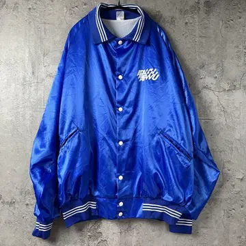 80s~90s USA제 나일론 바시티 자켓 기업 로고 라이트 아우터