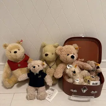 Steiff 테디베어 세트 수납 케이스 포함 클래식 푸 포함