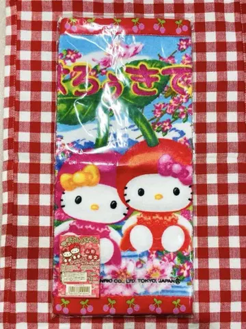 초레어 2005년 헬로키티 고토치 타월 야마가타 체리 헤이세이 레트로