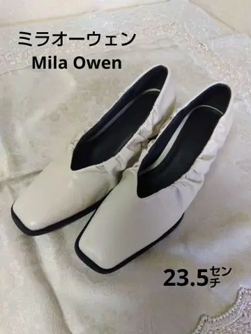 미라 오웬 Mila Owen 사이드 개더 스퀘어 펌프스