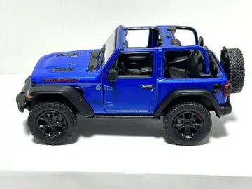 Jeep 랭글러 미니카 파랑 1/34 익명 배송