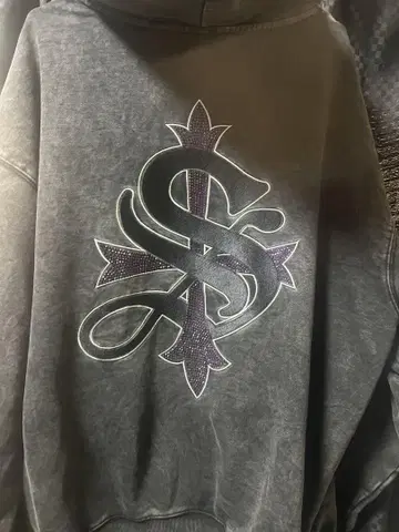 SupplieR 다크 그레이 집업 후드티 L