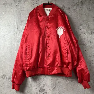 80s~90s USA제 나일론 바시티 자켓 기업 로고 라이트 아우터