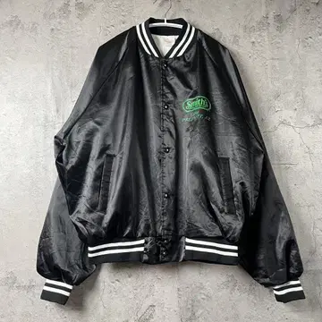 80s~90s USA제 나일론 바시티 자켓 기업 로고 라이트 아우터