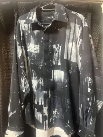 HARE 추상 그래픽 긴팔 셔츠 S