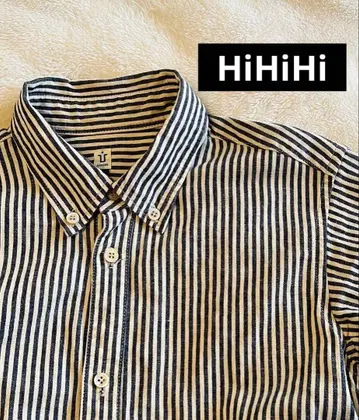 히히히hihihh 헴프 혼방 보더 셔츠 미츠메