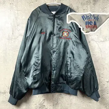 80s~90s USA제 나일론 바시티 자켓 기업 상품 라이트 아우터