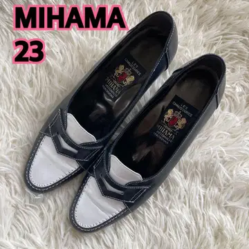 MIHAMA 로퍼 펌프스 23 네이비/화이트