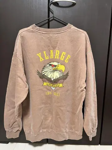 XLARGE 이글 프린트 맨투맨 브라운 L 사이즈