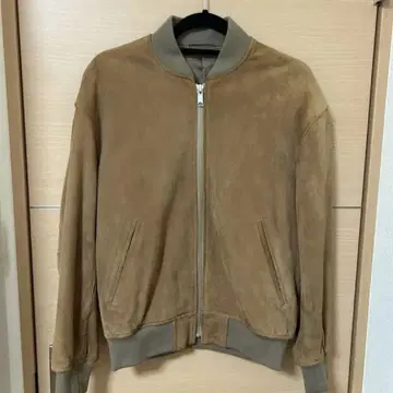 브라운 스웨이드 봄버 자켓
