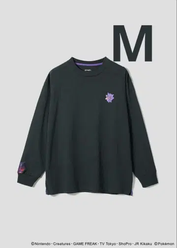 그라니프 포켓몬 고오스 & 고스트 & 팬텀 빅 실루엣 긴팔 T셔츠 M