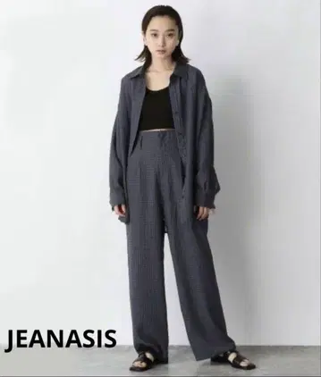 JEANASIS 지나시스 시어 체크 셋업 팬츠
