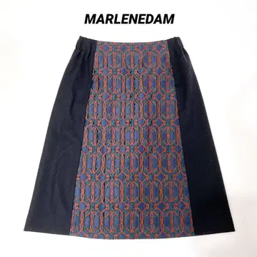 MARLENEDAM 마렌담 무릎 기장 이소재 허리밴딩 무릎 위 스커트