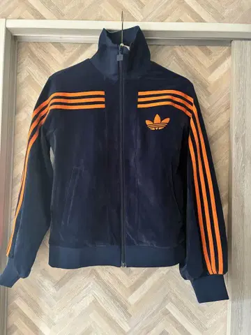 adidas 벨로아 자켓 네이비/오렌지